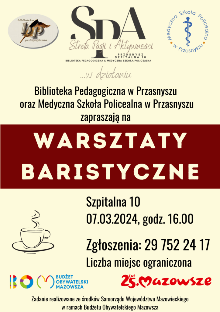 Zaproszenie na warsztaty baristyczne